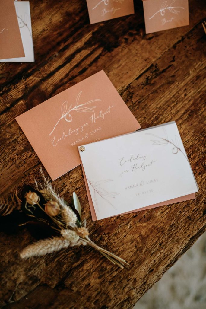Papeterie für Hochzeit planen mit Hilfe von Julia Leifheit, Wedding Day Management